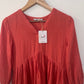 Coral double cloth dress-S