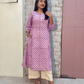 Ruhani A-line kurti- Lilac