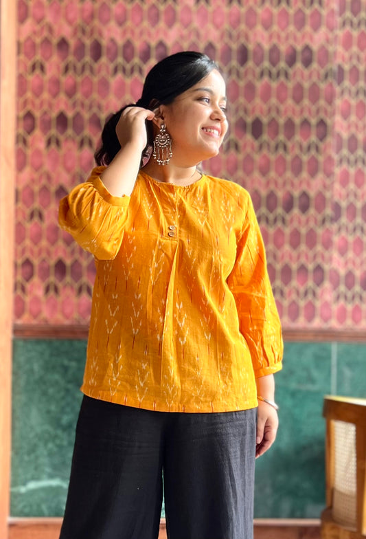 Dia Ikat top-Yellow