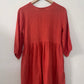 Coral double cloth dress-S