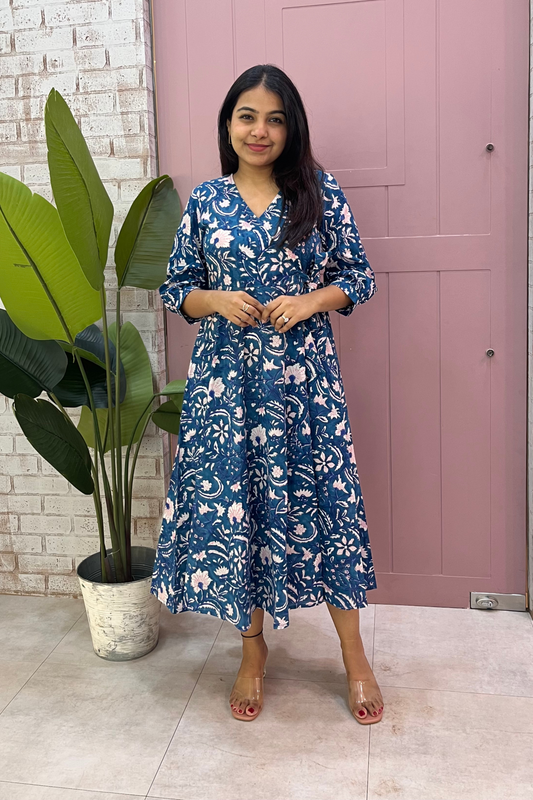 Neeli block printed dress