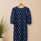 Navy ikat shift dress-S
