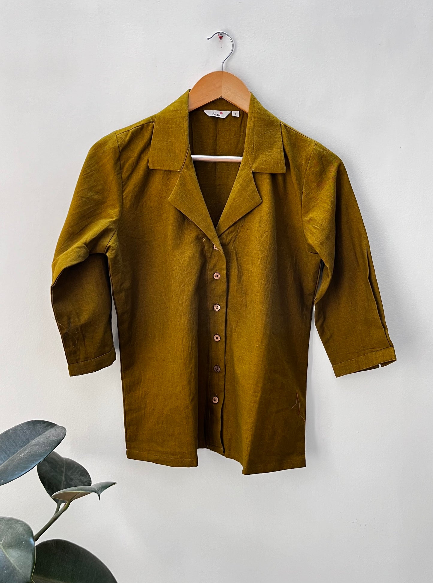 Mustard Handspun shirt-S & XL