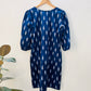 Navy ikat shift dress-S
