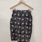 Black block printed skirt-S