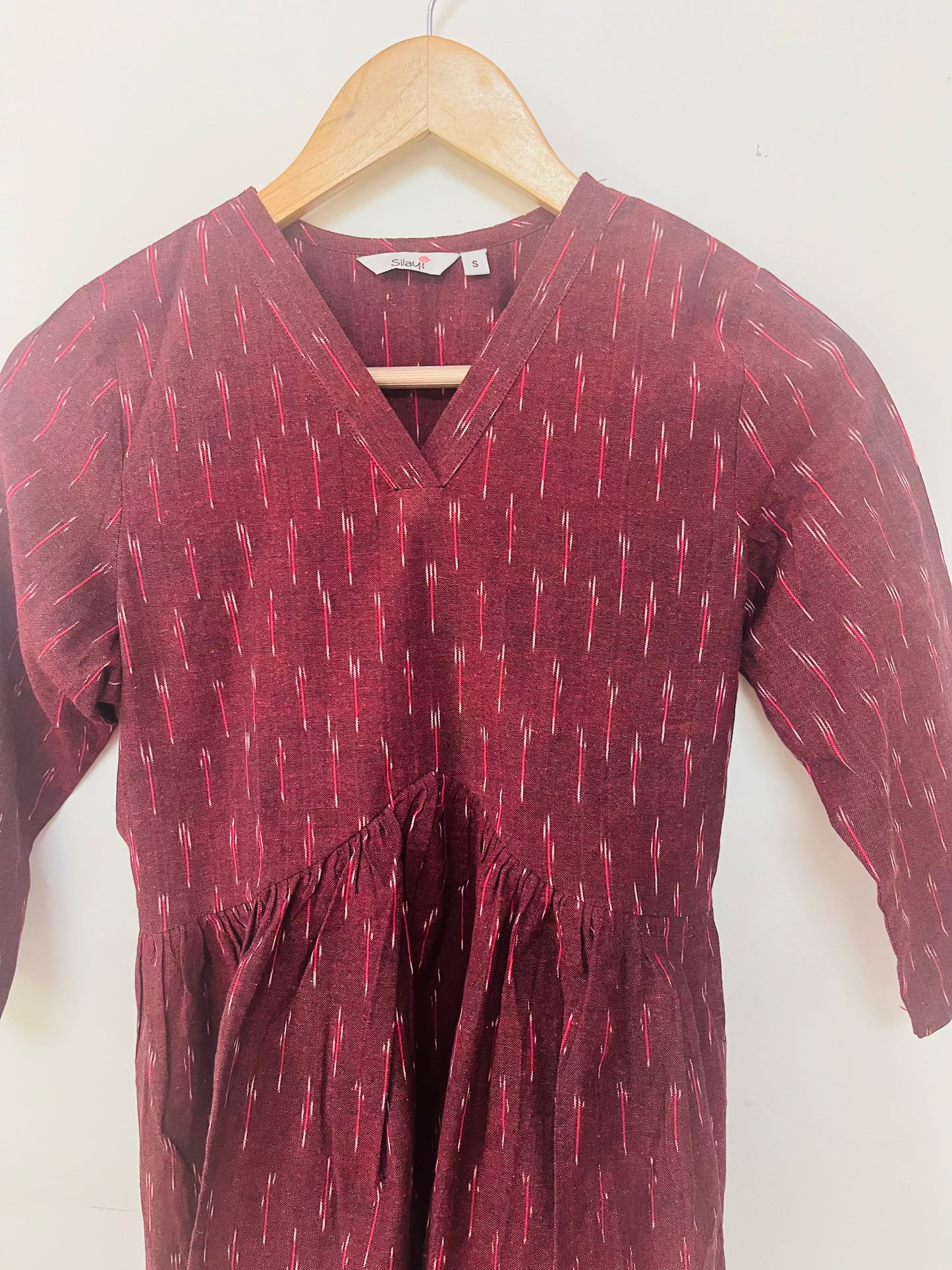 Maroon gathered top-S