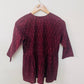 Maroon gathered top-S