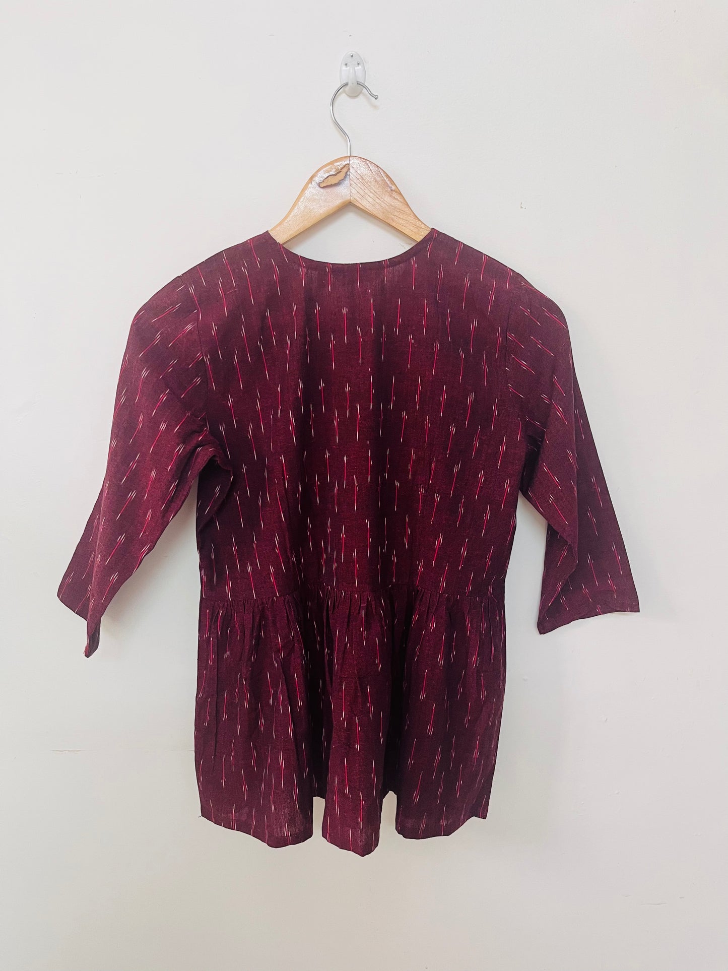 Maroon gathered top-S