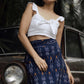 Indigo Ikat Skirt