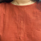Rust handloom top