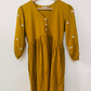 Yellow embroidered sleeve dress-S