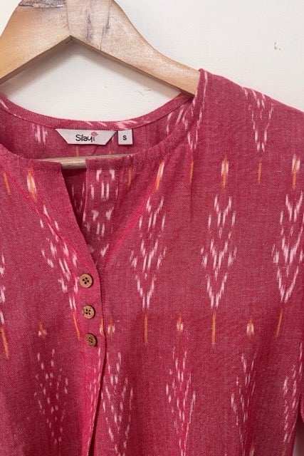 Pink Ikat top-S