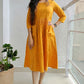 Sunshine gathered Ikat dress