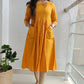 Sunshine gathered Ikat dress