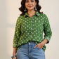 Mulmul Bandhani shirt-Olive