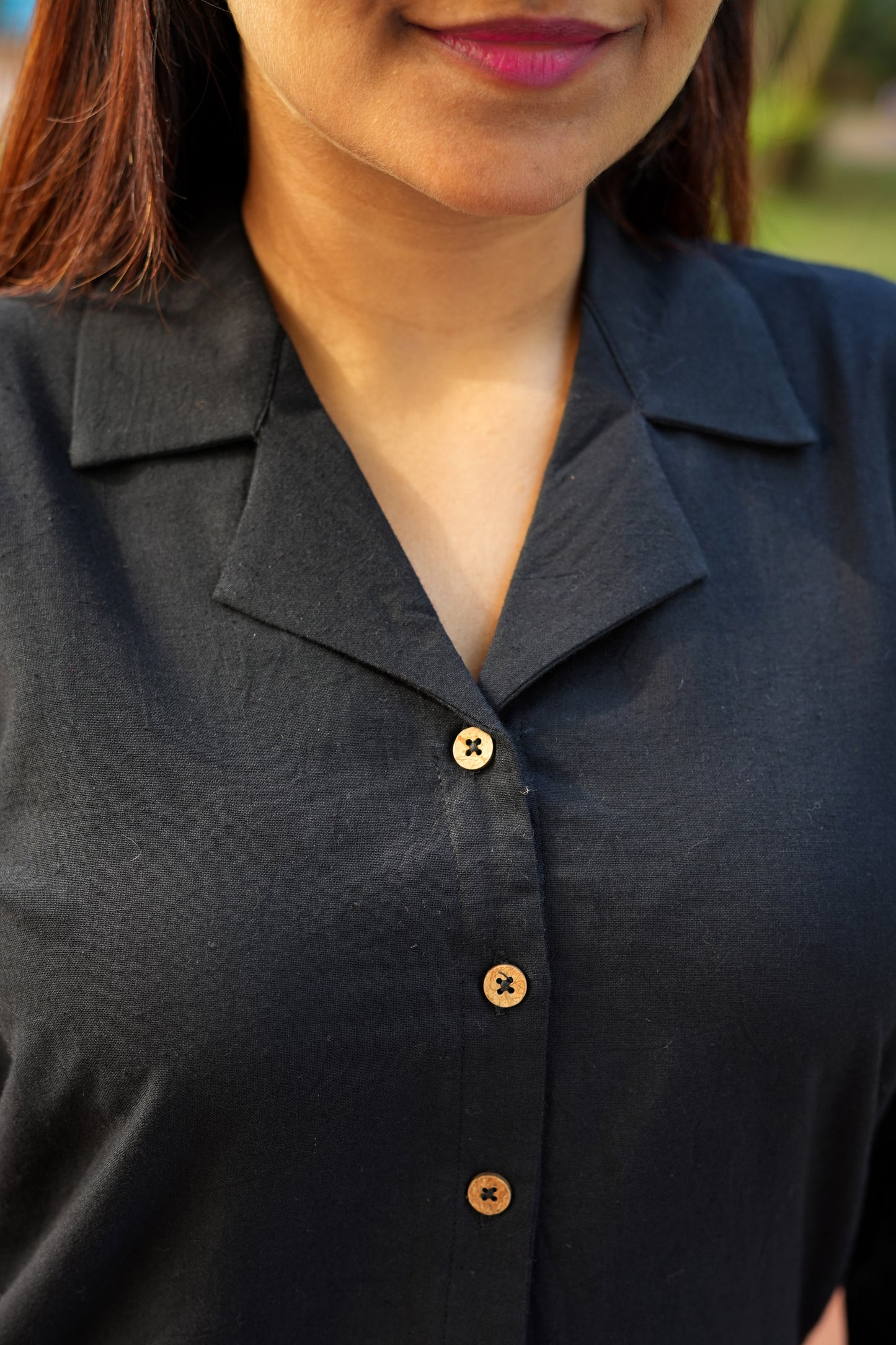 Malai Cotton Shirt- Black