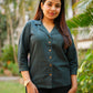 Malai Cotton Shirt-Bottle Green-S