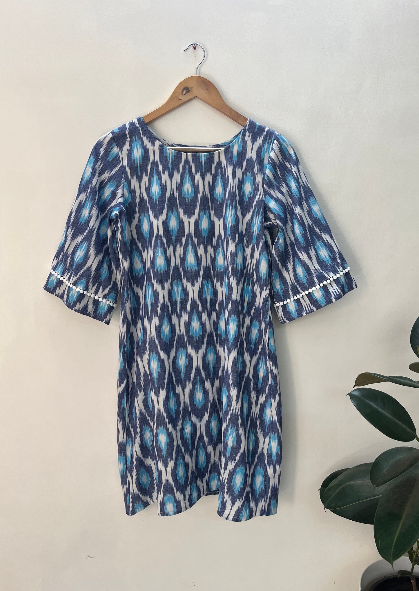 Barfi Ikat Shift Dress-S