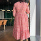 Apricot block printed Dress - SILAYI