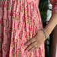 Apricot block printed Dress - SILAYI