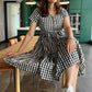 Black & White Checks Dress - SILAYI