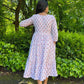 White Block Printed Dress - SILAYI