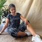 Black Ikat Jumpsuit - SILAYI