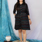 Black ikat shirt dress - www.silayi.in