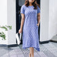 Pastel Blue high-low Ikat dress - SILAYI