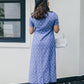 Pastel Blue high-low Ikat dress - SILAYI