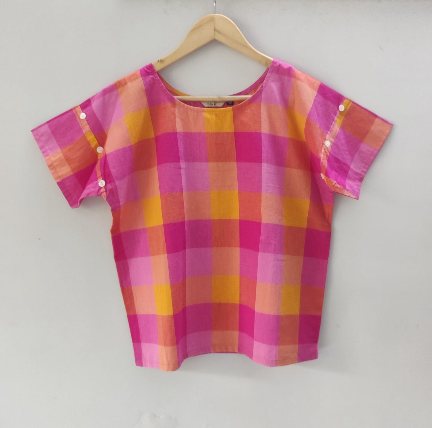 Pink boxy top - www.silayi.in