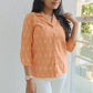 Peach Ikat shirt - SILAYI