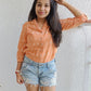 Peach Ikat shirt - SILAYI