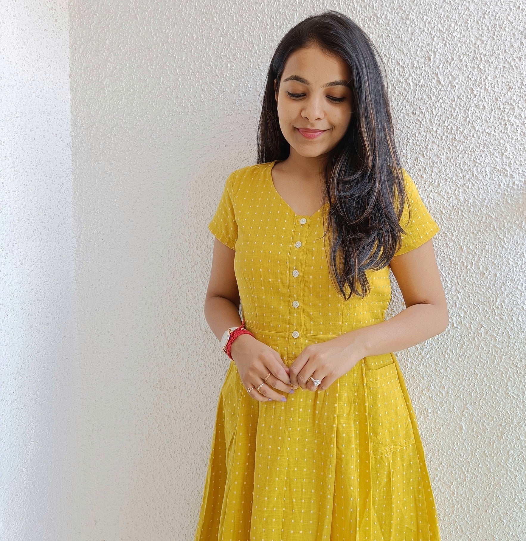 Yellow handloom dress - SILAYI