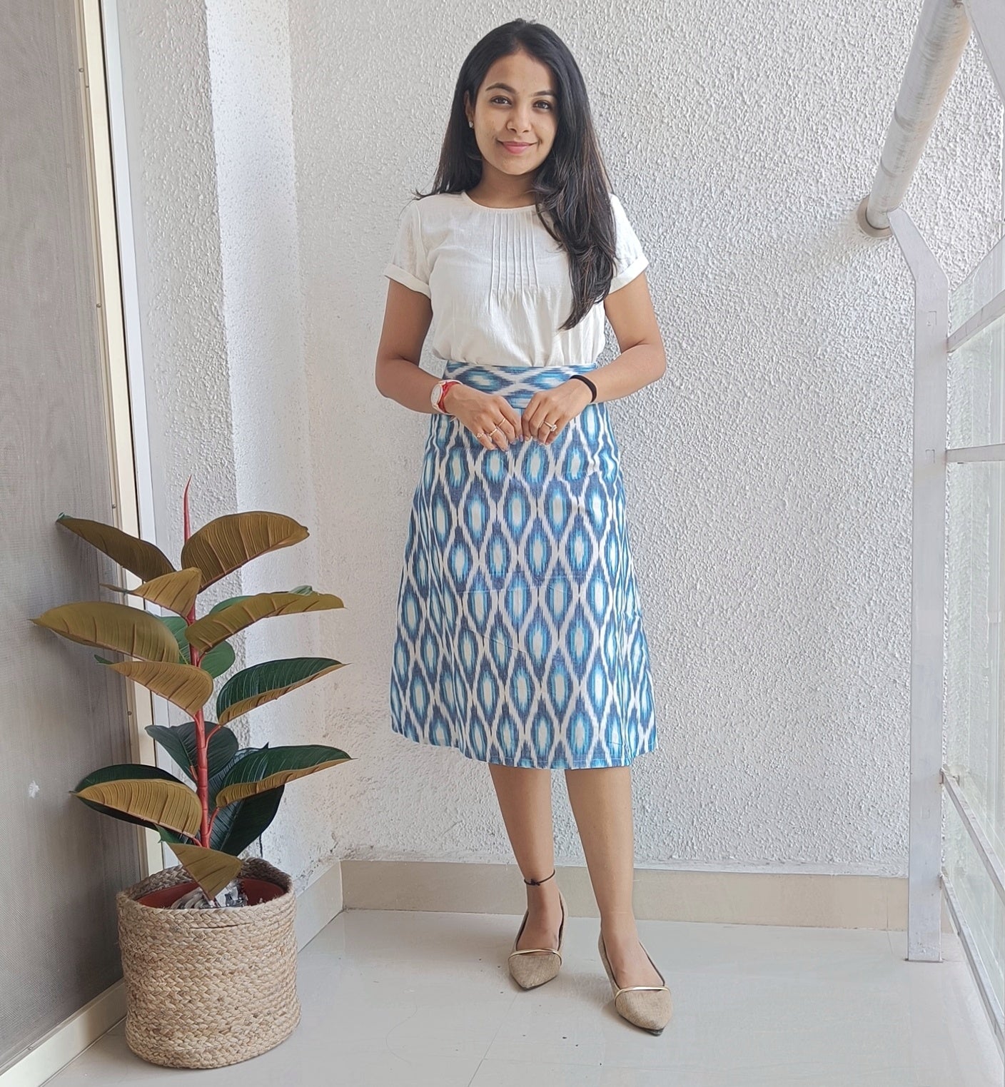 Sky blue kat skirt - SILAYI