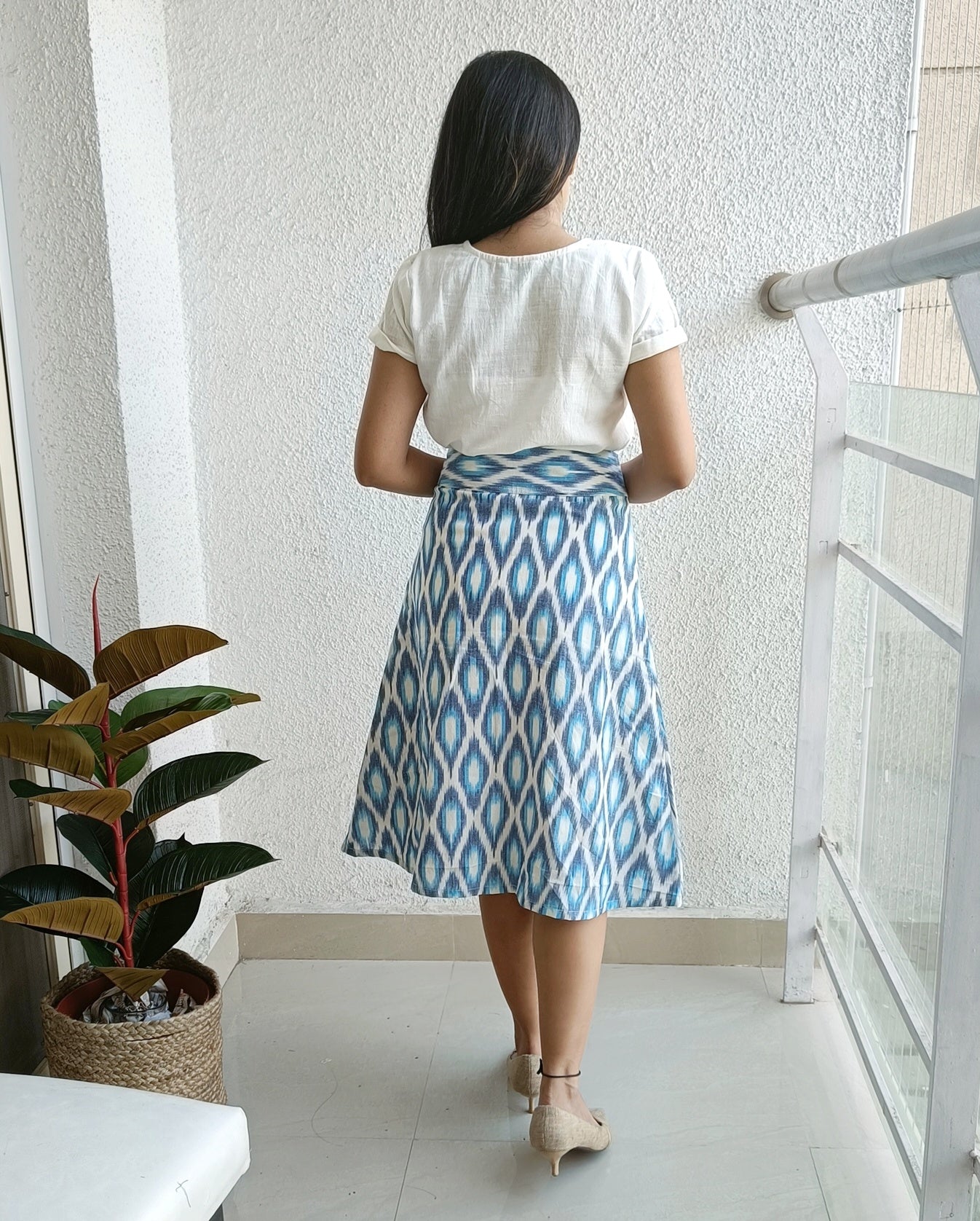 Sky blue kat skirt - SILAYI