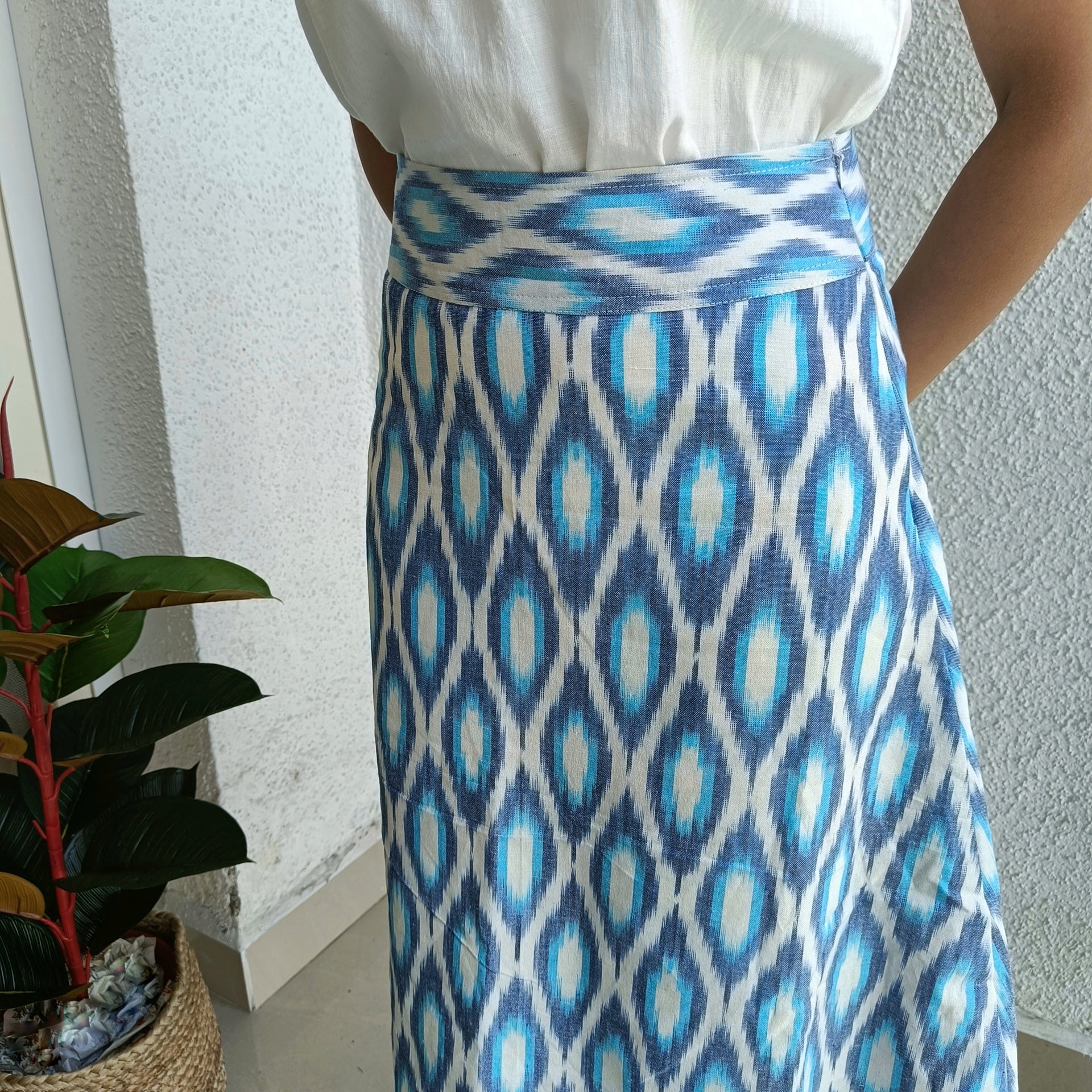 Sky blue kat skirt - SILAYI