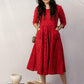 Red ikat dress
