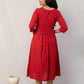 Brick Red Ikat dress - www.silayi.in