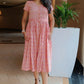 Peach Summer Ikat dress - SILAYI