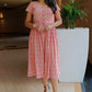 Peach ikat dress