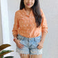 Peach Ikat shirt - SILAYI