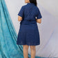 Teal ikat summer dress - www.silayi.in