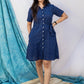 Teal ikat summer dress - www.silayi.in
