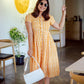 Yellow Ikat checks dress - SILAYI