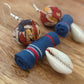 Kalamkari Ikat drop earrings - www.silayi.in
